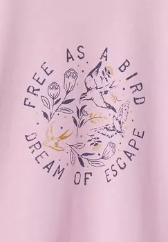 Футболка с принтом MIT VOLANTRMELN Vertbaudet, фиолетовый