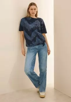 Футболка с принтом MIT WORDING Cecil, сине-зеленый