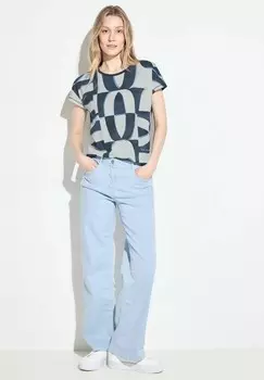 Футболка с принтом MIT WORDING Cecil, синий