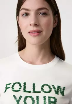 Футболка с принтом MIT WORDING Gerry Weber, кремовый