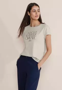 Футболка с принтом MIT WORDING Street One, цвет beige
