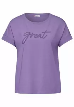 Футболка с принтом Mit Wording Street One, лила