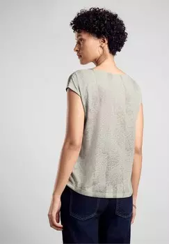 Футболка с принтом MIT WORDING Street One, цвет Mottled Beige