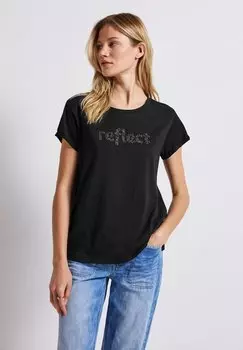 Футболка с принтом MIT WORDING Street One, черный