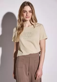 Футболка с принтом MIT WORDING Street One, песочный