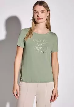 Футболка с принтом MIT WORDING Street One, оливковый