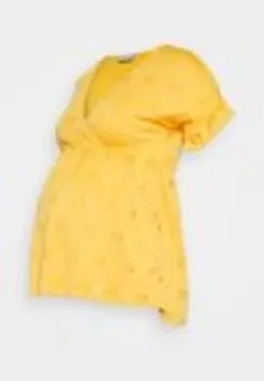 Футболка с принтом MLDINNA TESS Mamalicious, желтый