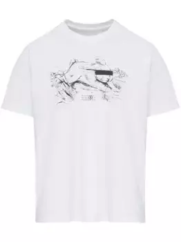 Футболка с принтом MM6 Maison Margiela, белый