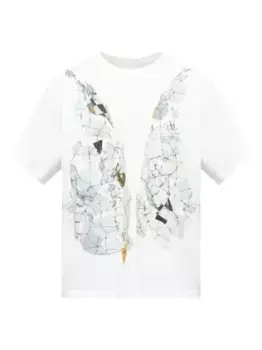 Футболка с принтом MM6 Maison Margiela, белый