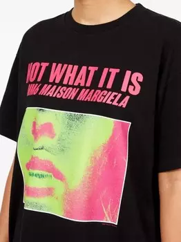 Футболка с принтом Mm6 Maison Margiela, черный