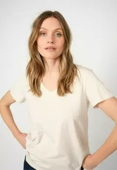 Футболка с принтом MMDALA V-SS Mos Mosh, бежевый