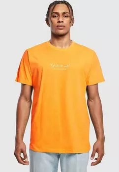 Футболка с принтом MNNER LOVE YOURSELF FIRST Merchcode, цвет paradise orange