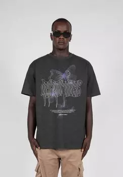Футболка с принтом MNNER METAMORPHOSE HEAVY OVERSIZED TEE MJ Gonzales, цвет charcoal