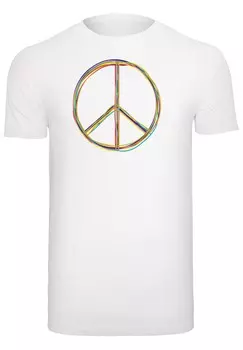 Футболка с принтом MNNER PEACE Merchcode, белый