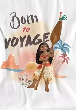 Футболка с принтом MOANA BORN TO VOYAGE Disney, белый