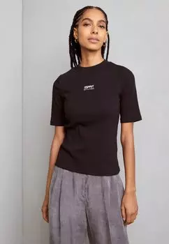 Футболка с принтом MOCK NECK Esprit, цвет black