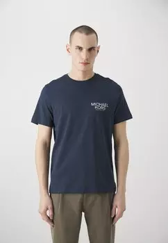 Футболка с принтом MODERN LOGO TEE Michael Kors, темно-синий