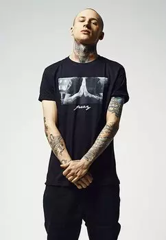 Футболка с принтом МОЛИТЕСЬ Mister Tee, синий