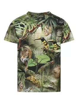 Футболка с принтом Molo по всей поверхности, зеленый