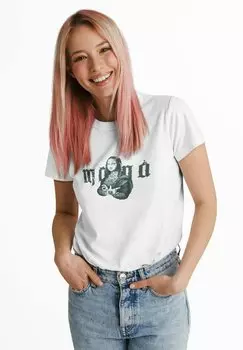 Футболка с принтом MONA LISA ART Novux, цвет white