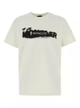 Футболка с принтом MONCLER, нейтральный
