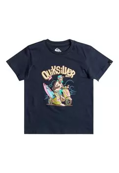 Футболка с принтом MONKEY BUSINESS Quiksilver, цвет blue