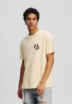 Футболка с принтом MONOGRAM Karl Lagerfeld Jeans, бежевый