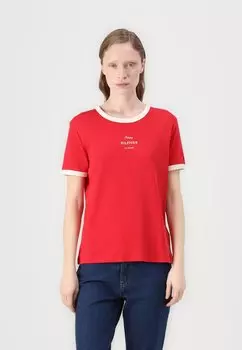 Футболка с принтом MONOTYPE STRIPE Tommy Hilfiger, красный