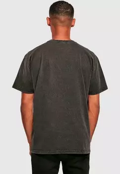 Футболка с принтом MONSTER UNIVERSITY TAPED MIKE ACID WASHED TEE ABSOLUTE CULT, черный