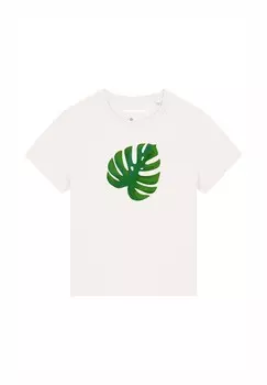 Футболка с принтом MONSTERA watapparel, белый