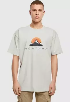 Футболка с принтом MONTANA HEAVY Merchcode, цвет lightasphalt
