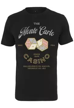 Футболка с принтом MONTE CARLO Mister Tee, черный