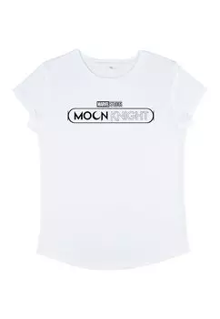 Футболка с принтом MOON KNIGHT BLACK LOGO Henry Tiger, белый