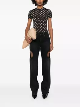 Футболка с принтом Moon Marine Serre, черный