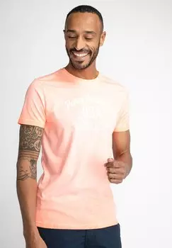 Футболка с принтом MOONSTONE Petrol Industries, цвет fiery coral