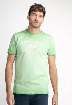 Футболка с принтом MOONSTONE Petrol Industries, цвет green ivy