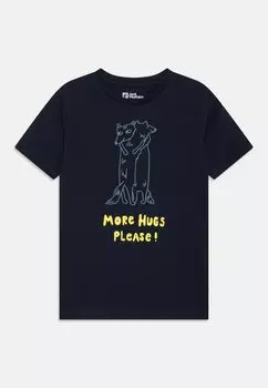 Футболка с принтом MORE HUGS UNISEX Jack Wolfskin, цвет night blue