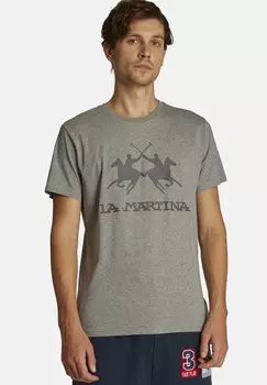 Футболка с принтом Moreno La Martina, цвет medium heather grey