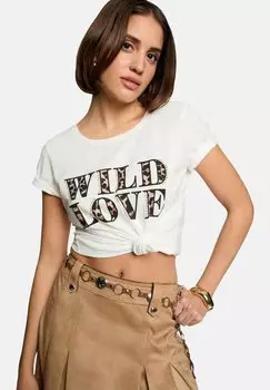 Футболка с принтом Morgan, белый