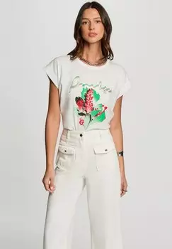 Футболка с принтом Morgan, белый