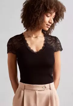 Футболка с принтом Morgan, цвет noir