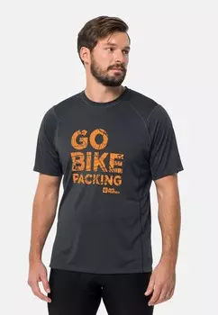 Футболка с принтом MOROBBIA VENT Jack Wolfskin, антрацит