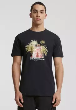 Футболка с принтом MOROCCAN Mister Tee, черный