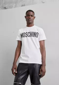 Футболка с принтом MOSCHINO, белый