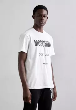 Футболка с принтом MOSCHINO, белый
