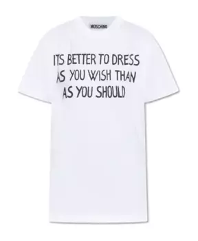 Футболка с принтом Moschino, белый