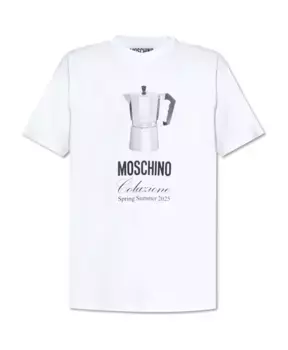 Футболка с принтом Moschino, белый