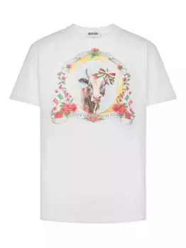 Футболка с принтом Moschino, белый