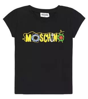 Футболка с принтом Moschino, черный