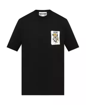 Футболка с принтом Moschino, черный